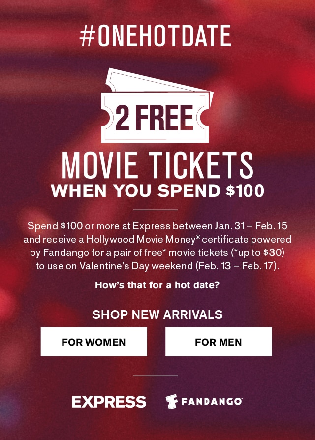 #ONEHOTDATE | 2 Free Movie Tickets When You Spend $100