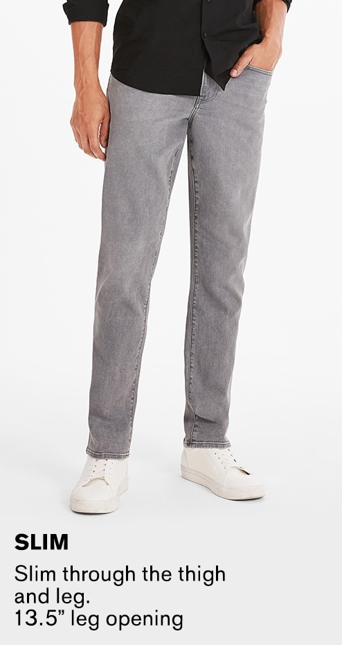 gray slim fit jeans