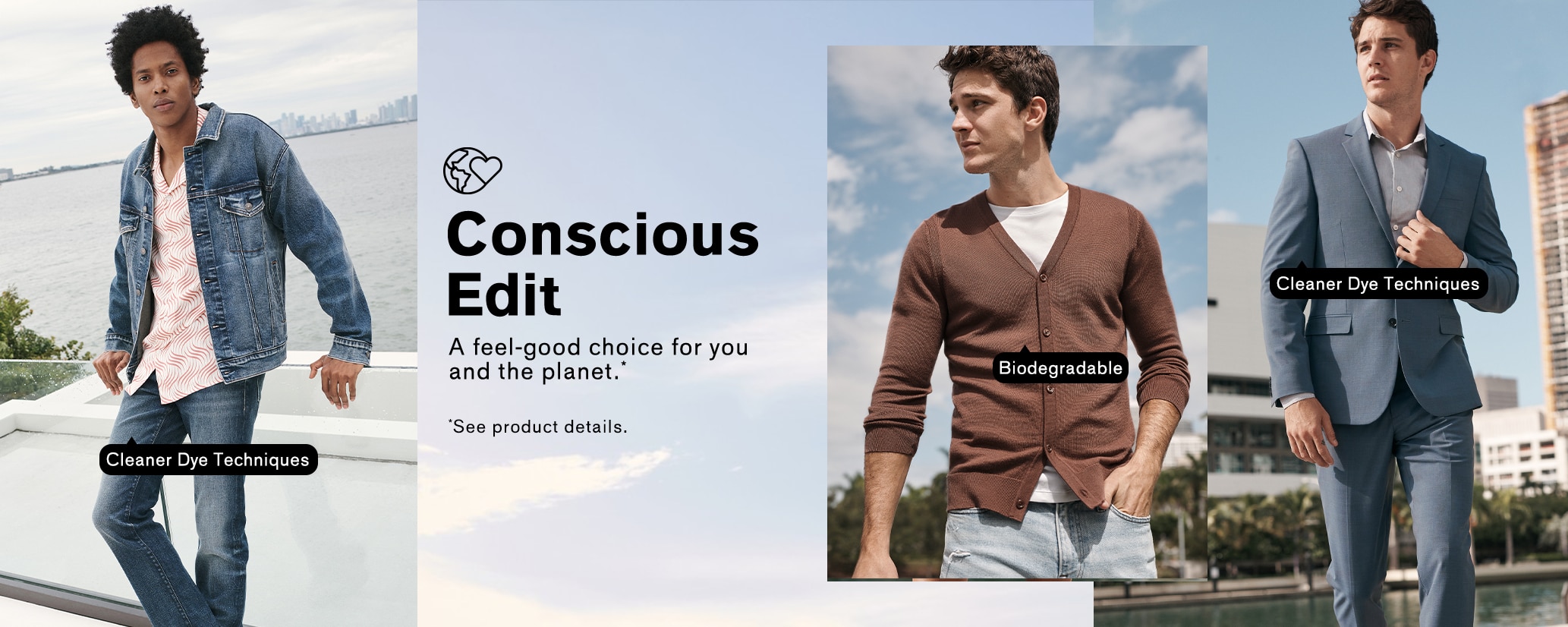 Men's Conscious Edit & Sustainable Clothes - Express
